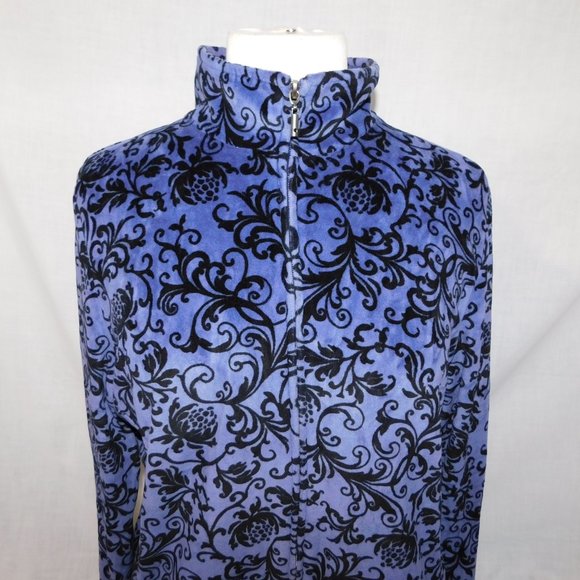 Northern Reflection Womens L Purple Black Velour Full Zip Track jacket - Picture 4 of 10